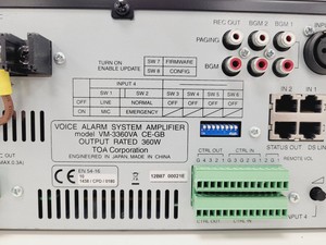 Thumbnail image of TOA Voice Alarm System Amplifier VM-3360VA Spares/Repairs