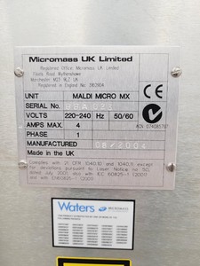 Thumbnail image of Waters Maldi Micro MX Mass Spectrometer Lab