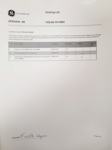 Thumbnail image of GE Healthcare HiScale 50 40BH Chromatography Column