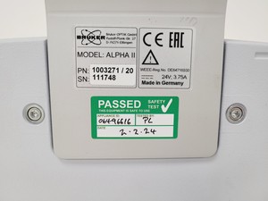 Thumbnail image of Bruker Alpha II Platinum-ATR FT-IR Spectrometer