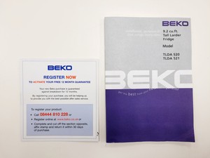 Thumbnail image of Beko TLDA 521 9.2 cu.ft. Tall Larder Refrigerator Lab