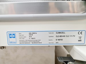 Thumbnail image of Climacell CLC-B2V-M / CLC 111-TV Cooling Incubator Lab