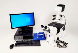 Image of Zeiss Axio Observer 3 Inverted Microscope w/ 3 x EC Plan-NEOFLUAR Objectives