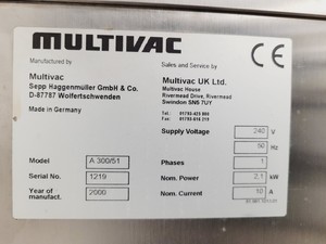 Thumbnail image of Multivac A300/51 Vacuum Sealer