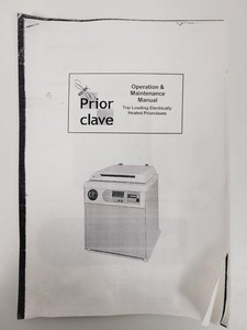 Thumbnail image of Priorclave PS/QCS/EV150 Top Loading Autoclave Lab Spares/Repairs