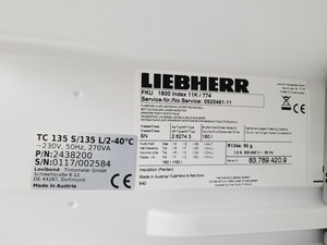 Thumbnail image of Liebherr Refrigerator FKU 1800 Lab