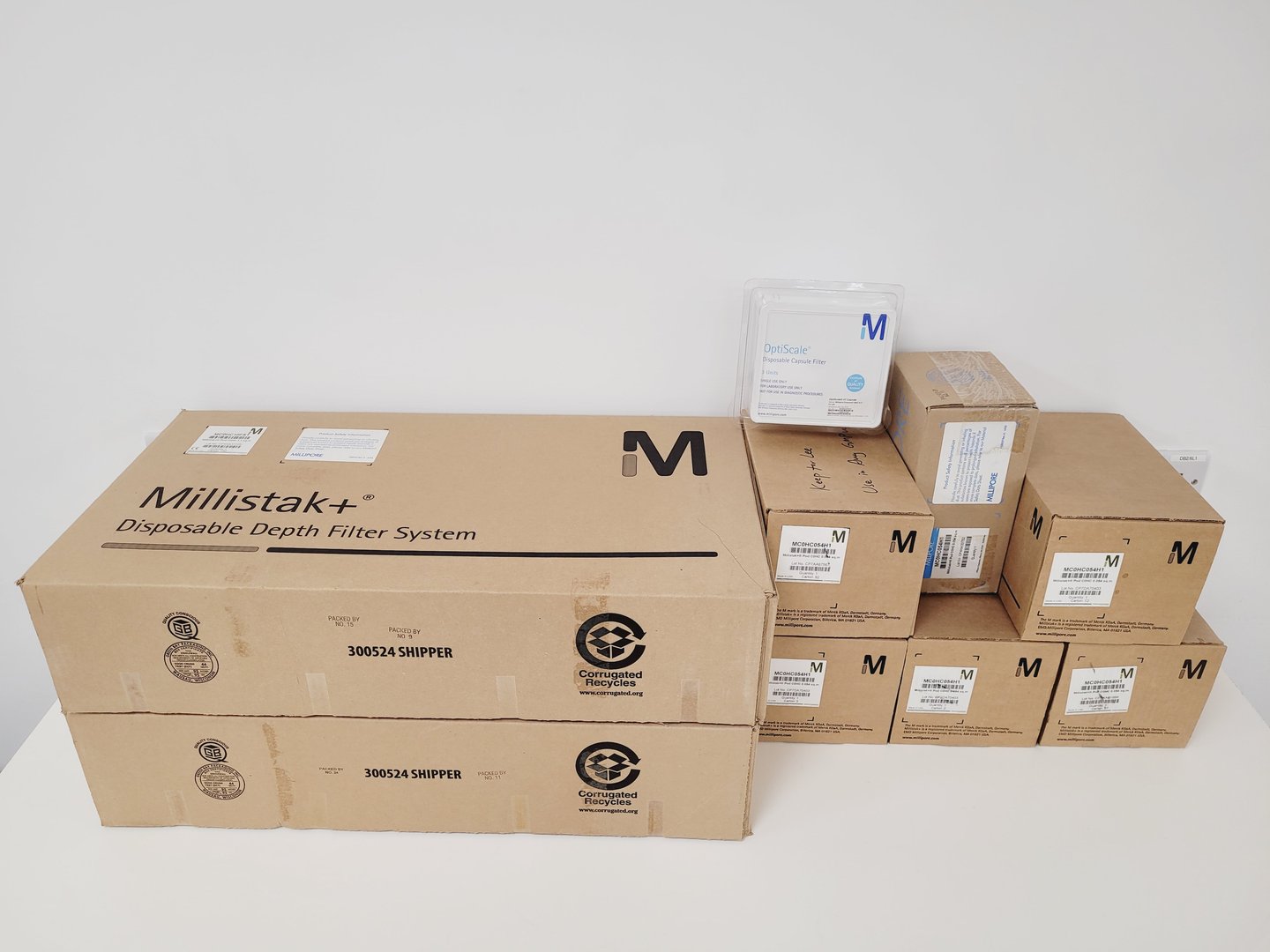 Image of Millipore Millistak Pod Disposable Depth Filters and 3 Capsule Filters