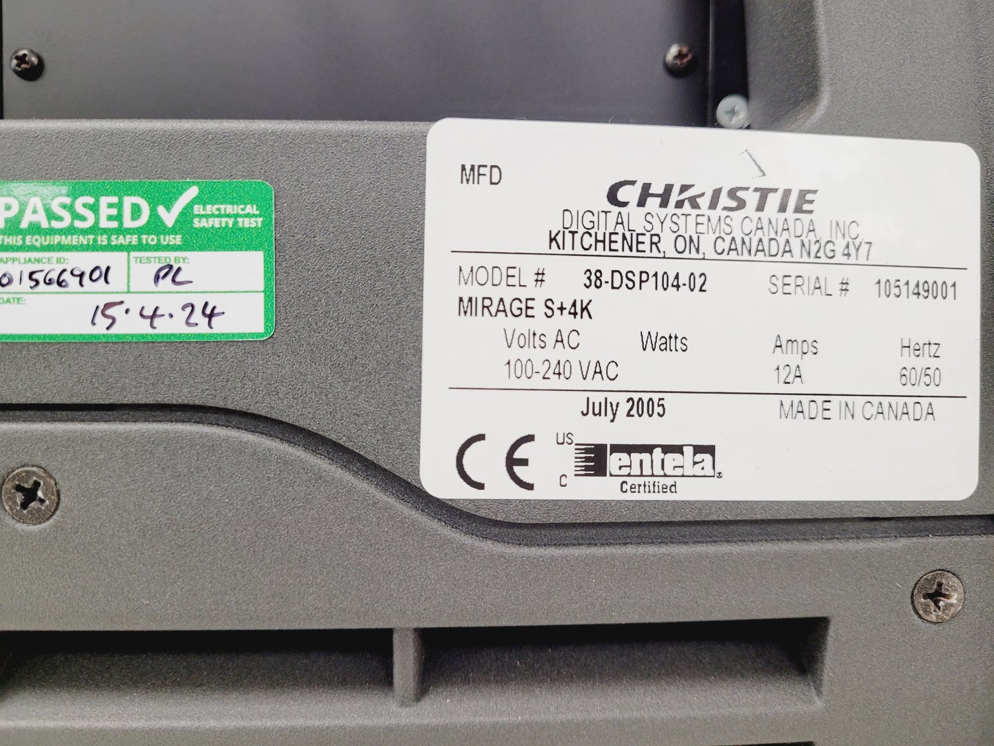 Image of Christie Mirage S+4K Commercial Projector 