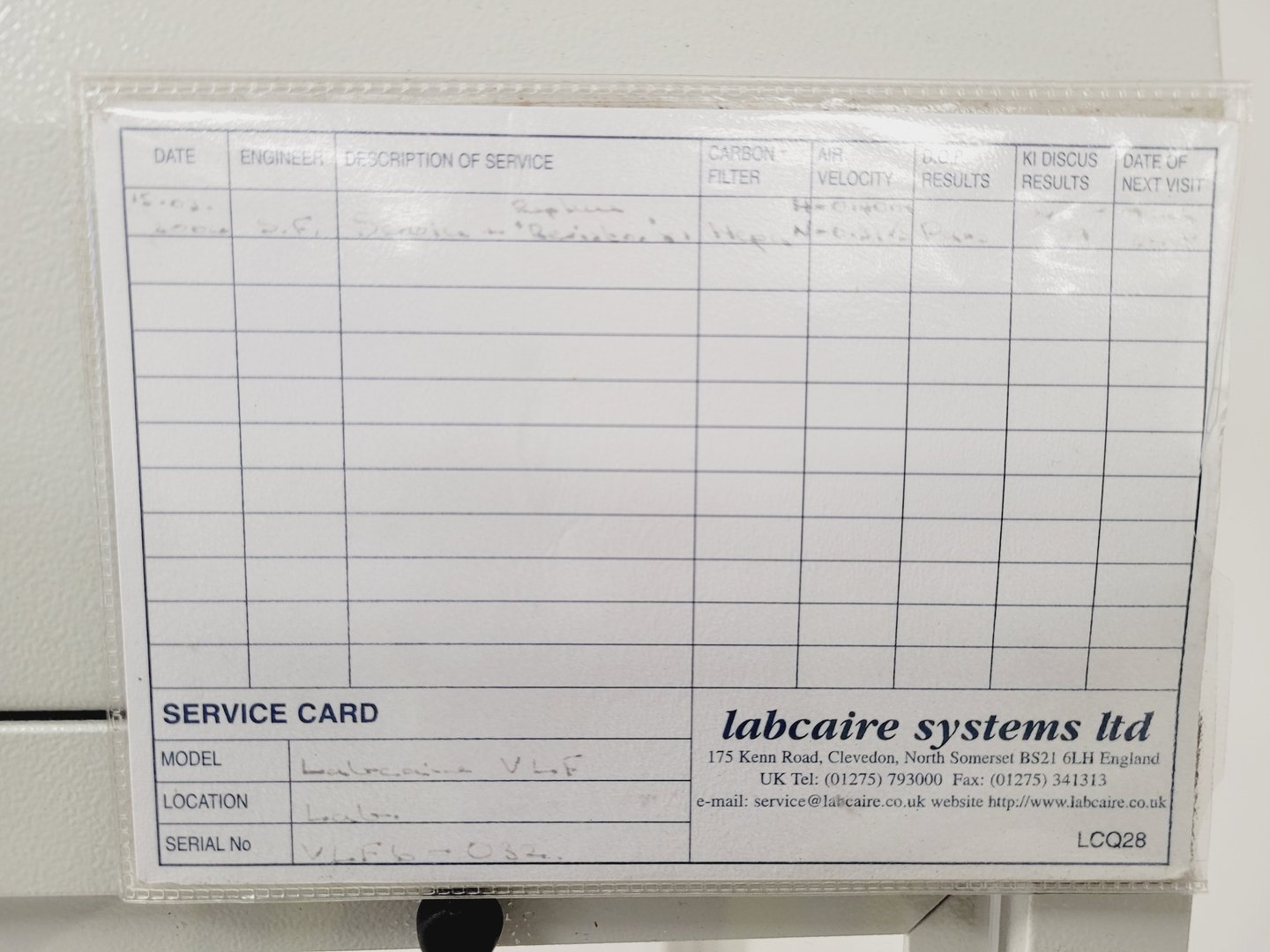 Image of Labcaire VLF 6 Clean Air Vertical Laminar Flow Cabinet Lab