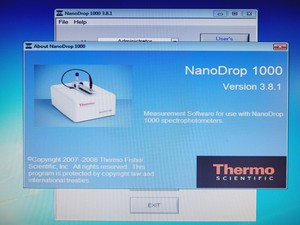 Thumbnail image of Thermo Nanodrop 1000 UV/VIS Spectrophotometer with PC and Software Lab