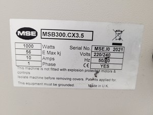 Thumbnail image of MSE Falcon 6/300 Centrifuge w/ MSE Swing Out Rotor Lab 