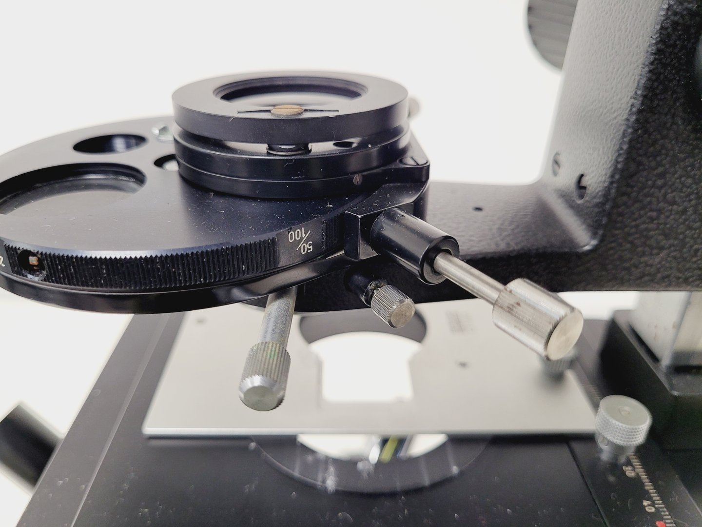 Image of Wild Heerbrugg M40A Inverted Microscope 4/0.10, 10/0.25 Ph, 20/0.25 Ph, 40/0.25