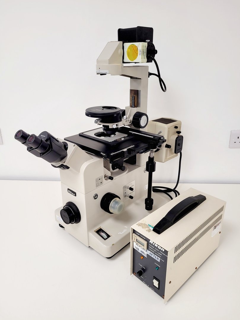 Image of Nikon Diaphot-TDM Inverted Phase Contrast Fluorescence Microscope 4 x Objectives