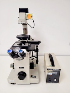 Thumbnail image of Nikon Diaphot-TDM Inverted Phase Contrast Fluorescence Microscope 4 x Objectives