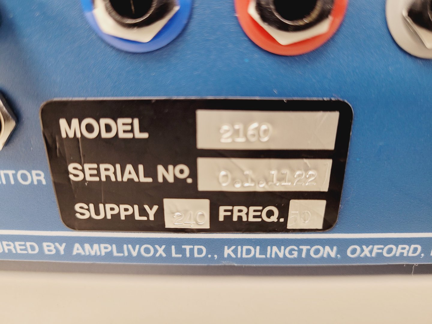 Image of Amplivox Model 2160 Audiometer Hearing Tester