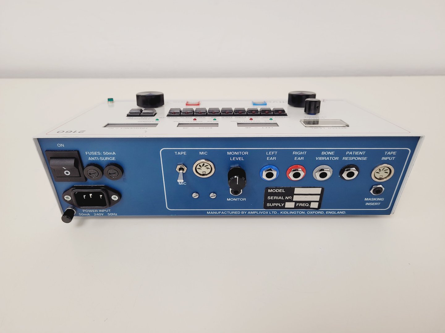 Image of Amplivox Model 2160 Audiometer Hearing Tester