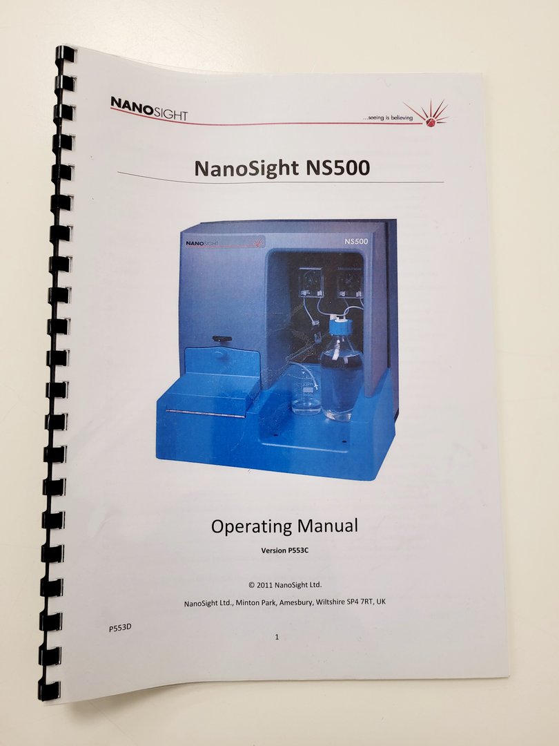 Image of Malvern Instruments NanoSight NS500 Size and Concentration Analyser