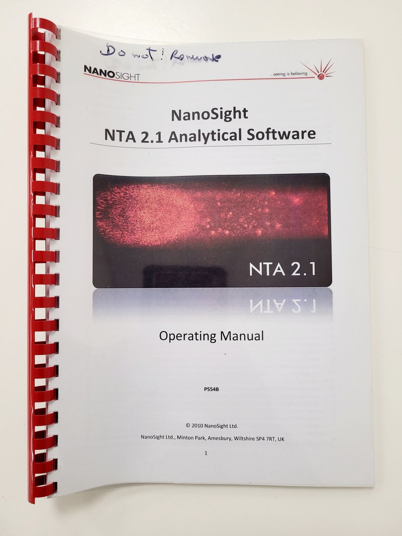 Image of Malvern Instruments NanoSight NS500 Size and Concentration Analyser