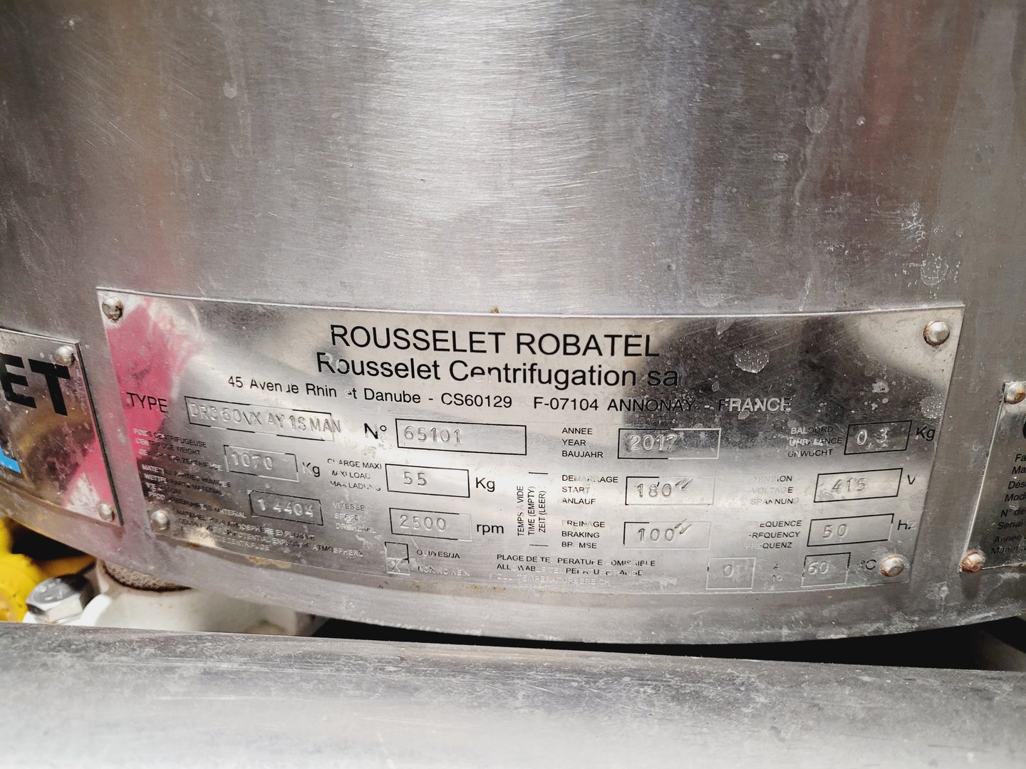 Rousselet Robatel Decanting Centrifuge DRC 60 VX AY 1Sman