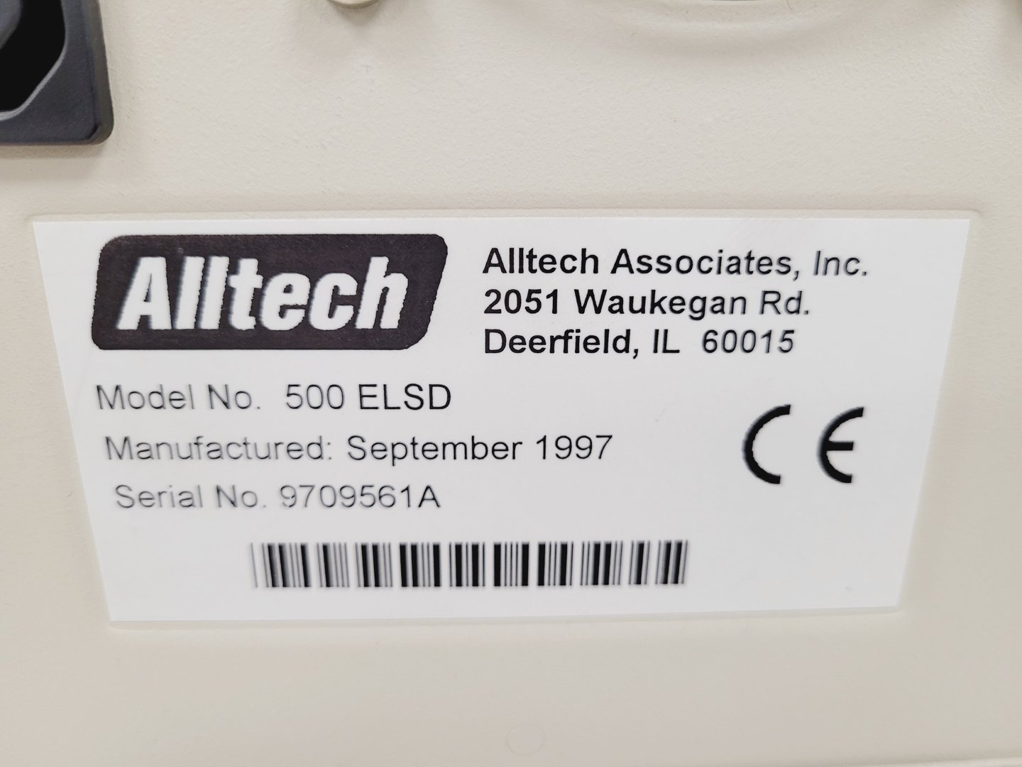 Image of Alltech 500 ELSD Evaporative Light Scattering Detector Lab