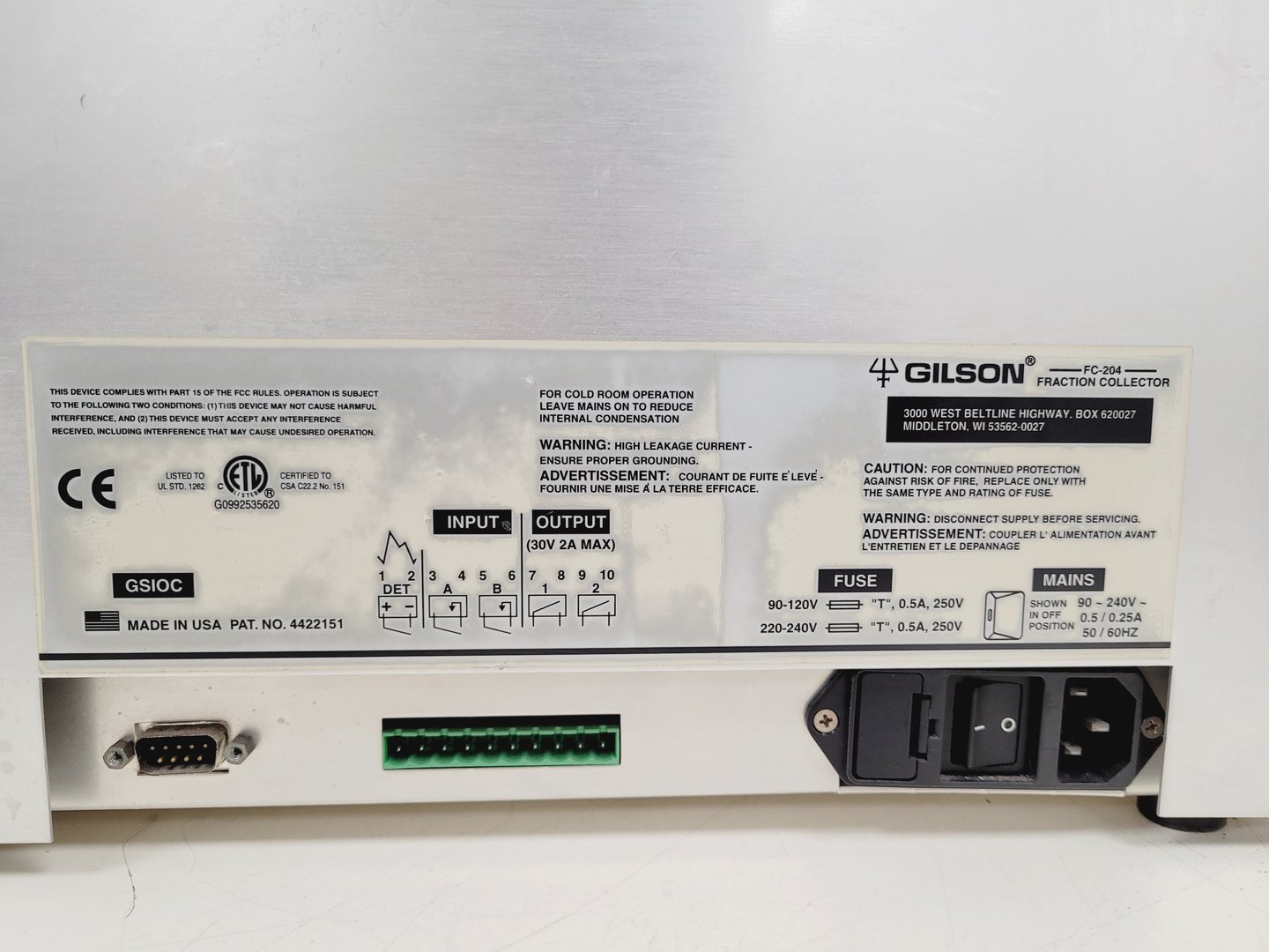 Image of Gilson FC 204 Fraction Collector Lab