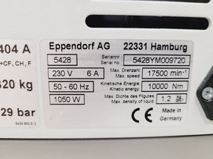 Thumbnail image of Eppendorf Benchtop Refrigerated Centrifuge 5430 R Lab Spares/Repairs