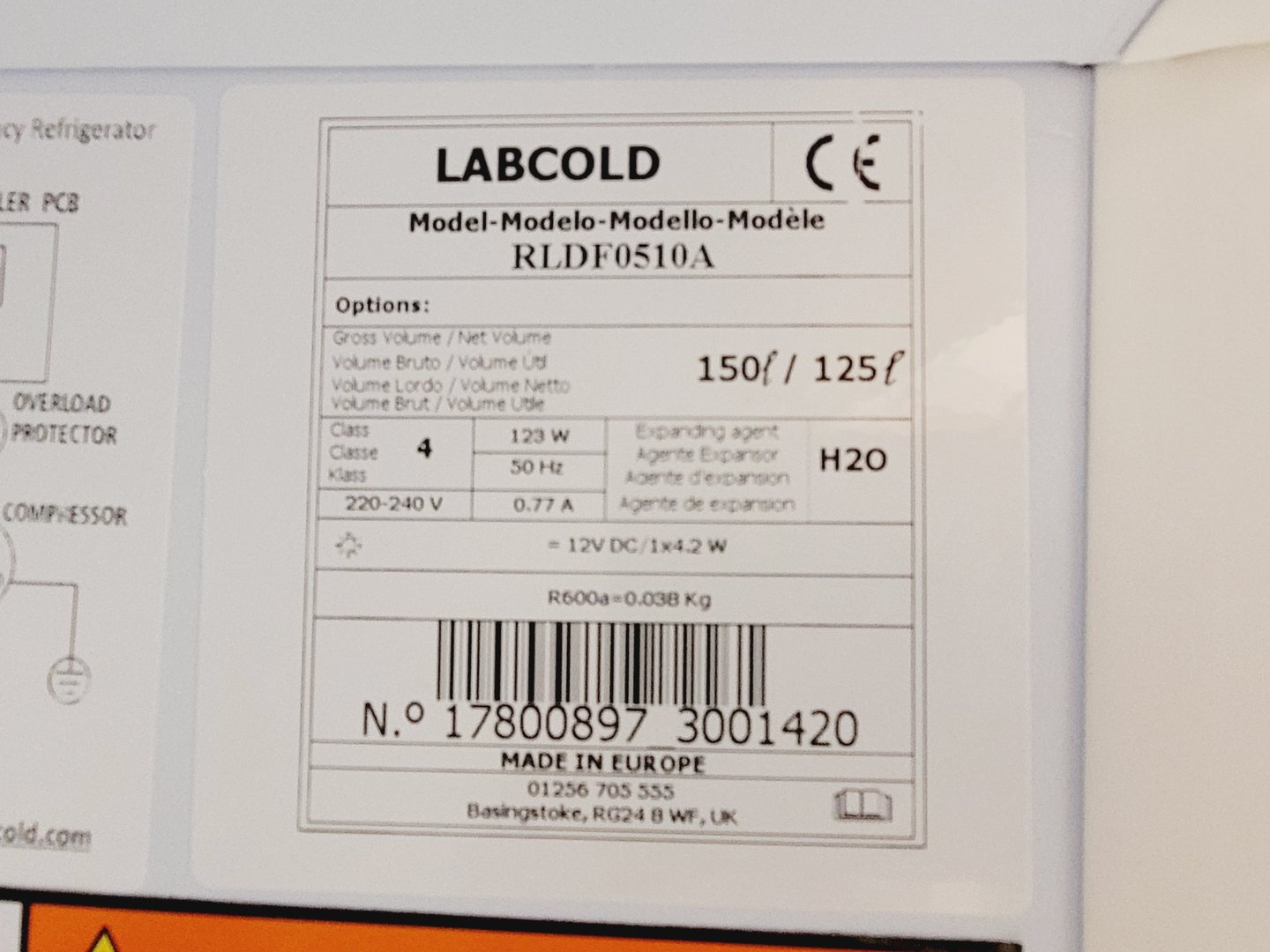 Image of Labcold Intellicold Laboratory Fridge Refrigerator RLDF10A Lab