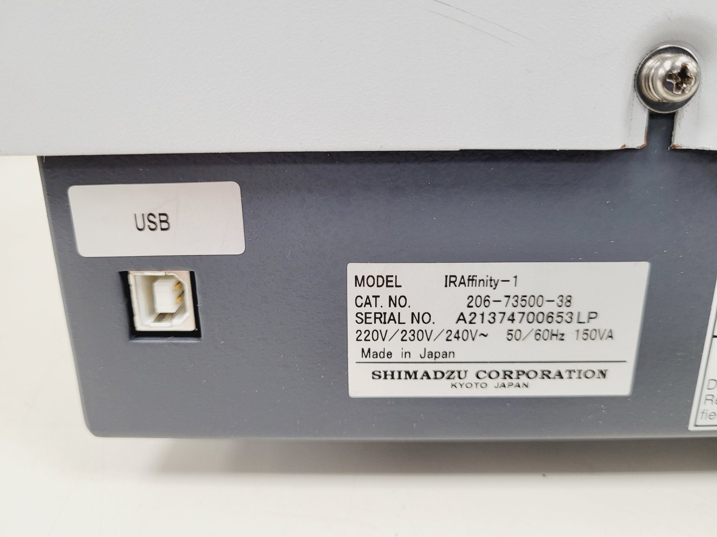 Image of Shimadzu IRAffinity-1 FTIR Spectrophotometer with Software Spares/Repair Lab