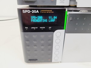 Thumbnail image of Shimadzu Prominence HPLC System - DGU-20A5 - LC20-AT - SPD-20A w/ Software Lab