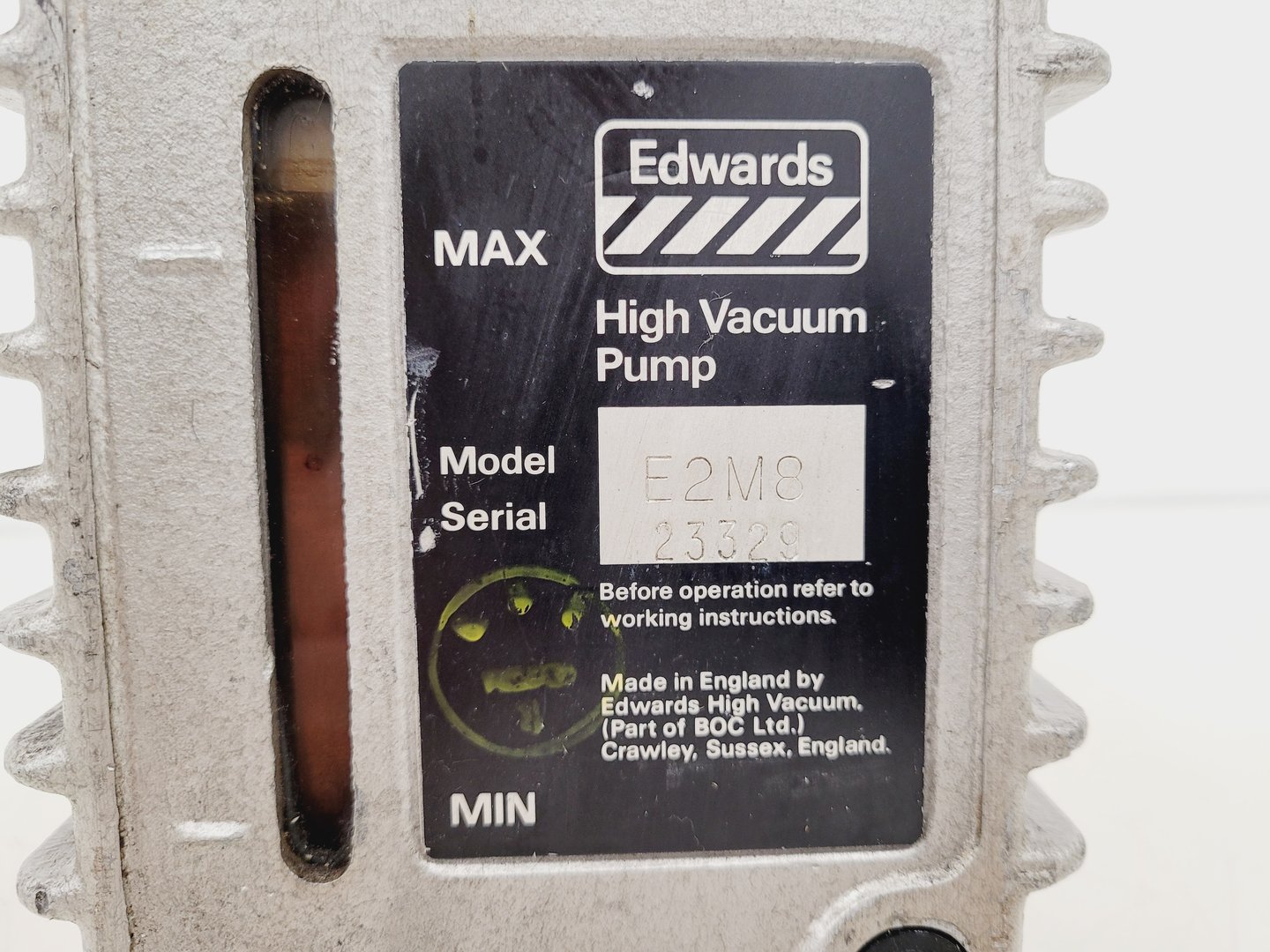 Image of Edwards 8 E2M8 Two Stage Rotary Vane Vacuum Pump