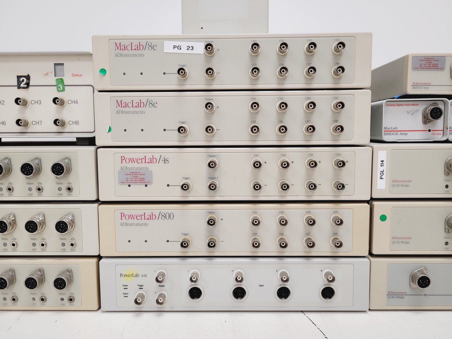 Image of Lot of AD Instruments MacLab/PowerLab Power Amplifiers Lab