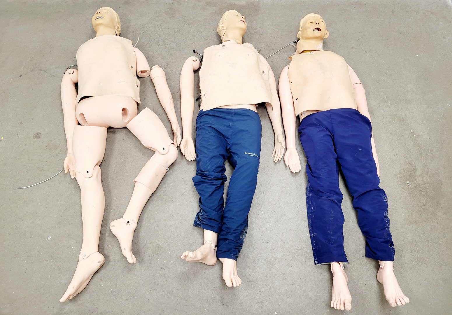 Image of 3 x Laerdal Resusci Anne QCPR Full Body CPR Training Manikins Spares/Repairs