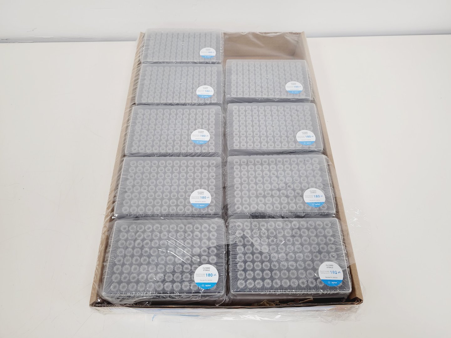 5 x Trays Agilent 250ul Tips 96 Tips/Rack Lab
