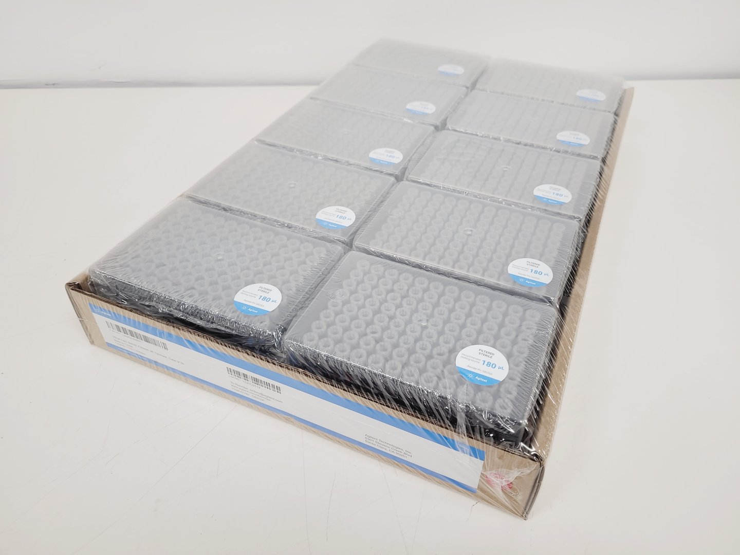 5 x Trays Agilent 250ul Tips 96 Tips/Rack Lab