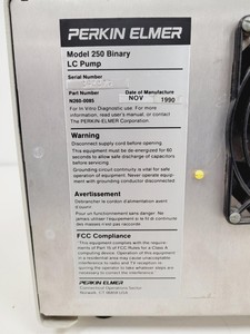 Thumbnail image of Perkin Elmer HPLC System - 250 LC - 235C LC235C - 600 Link 610 Lab