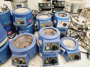 Thumbnail image of Lot of Laboraotory Heating Mantles (Electrothermal, Gallenkamp, FALC, ISOPAD)