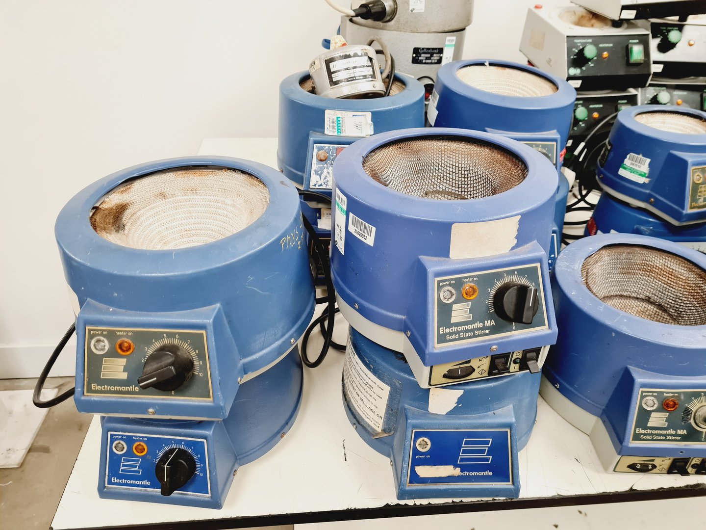 Image of Lot of Laboraotory Heating Mantles (Electrothermal, Gallenkamp, FALC, ISOPAD)