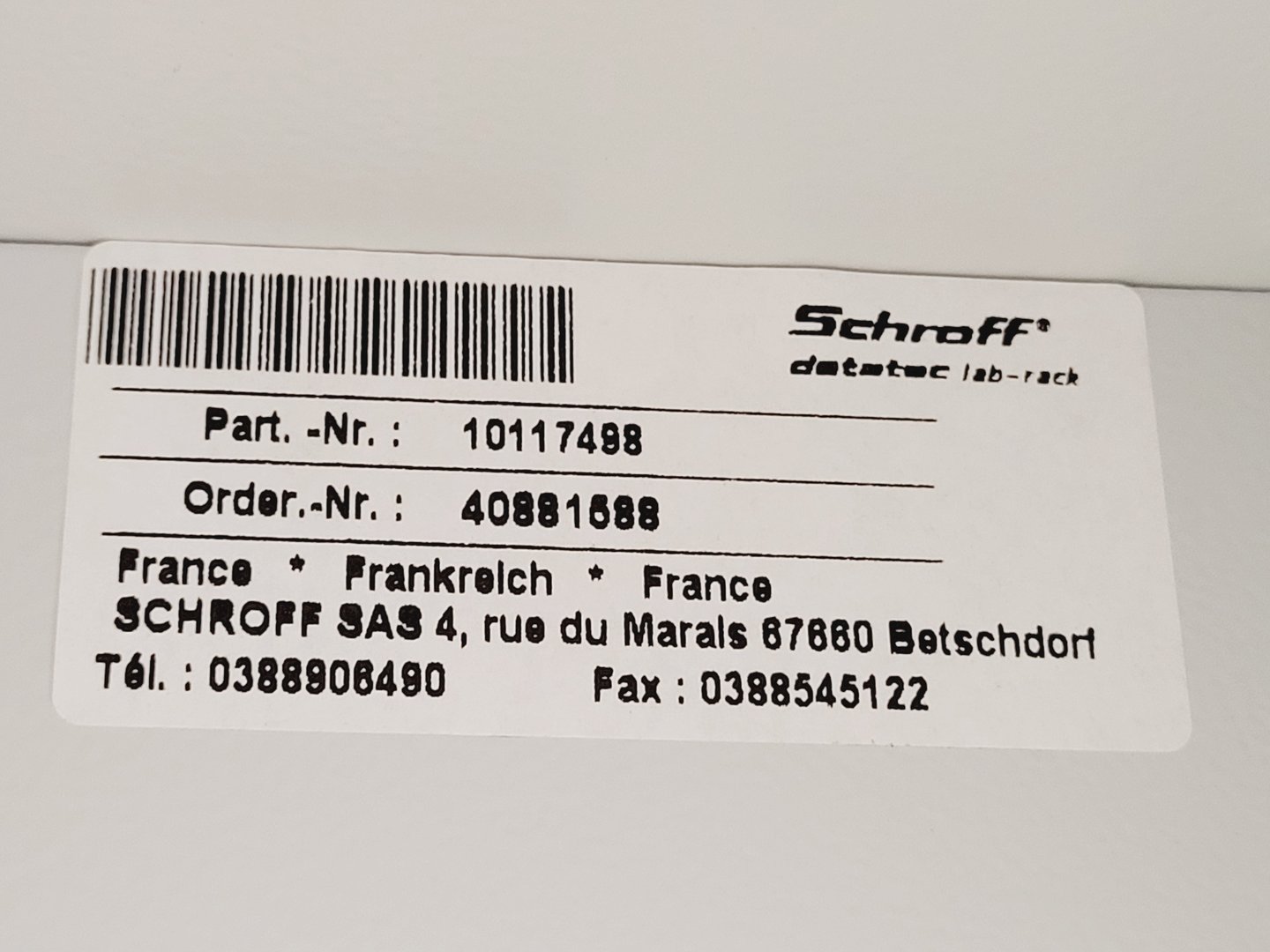Image of Schroff LABRACK 36 U Racking Unit