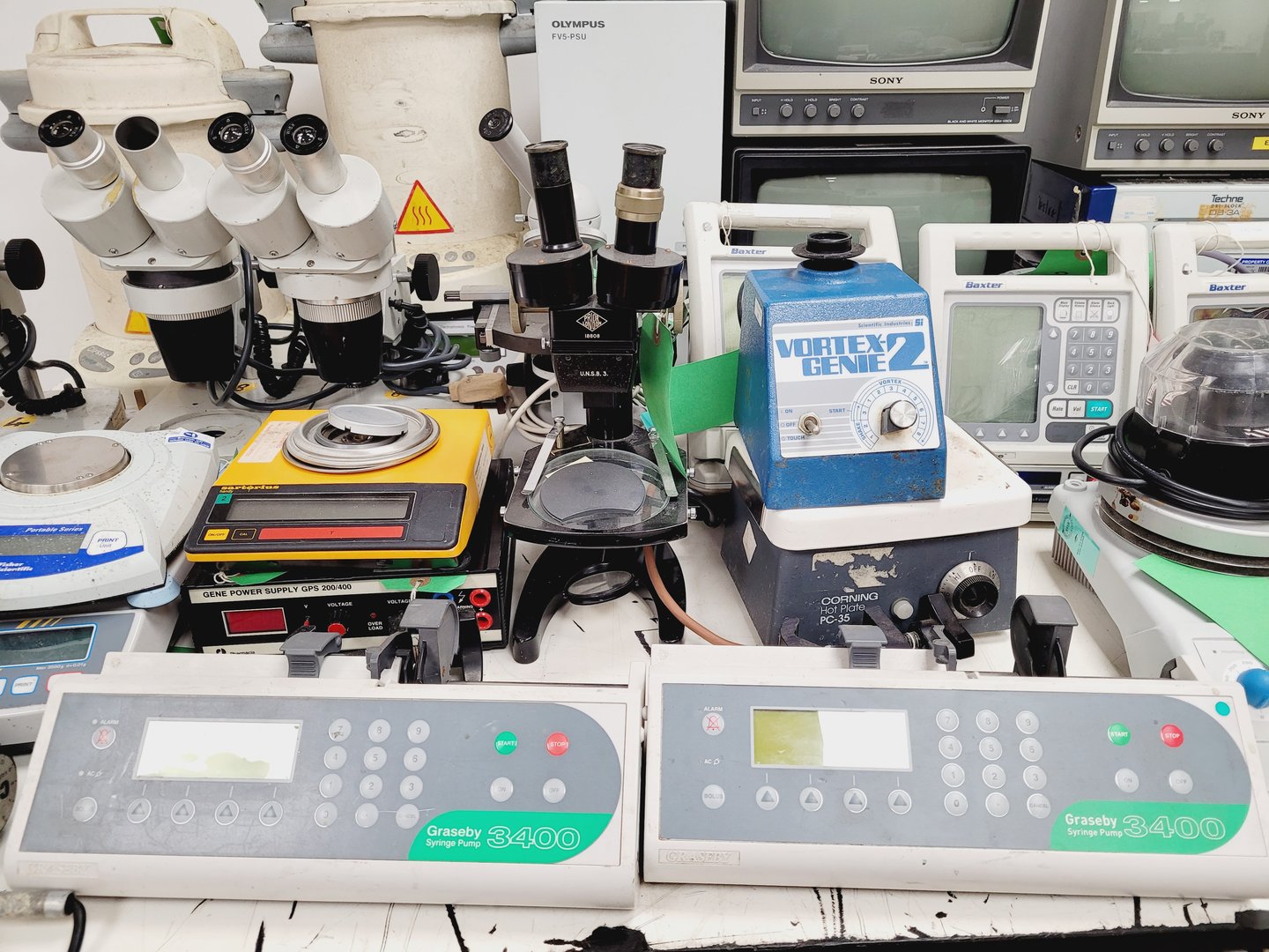 Image of Job lot of Mixed Laboratory Equipment - Microscopes - Pipettes -  Centrifuge Lab