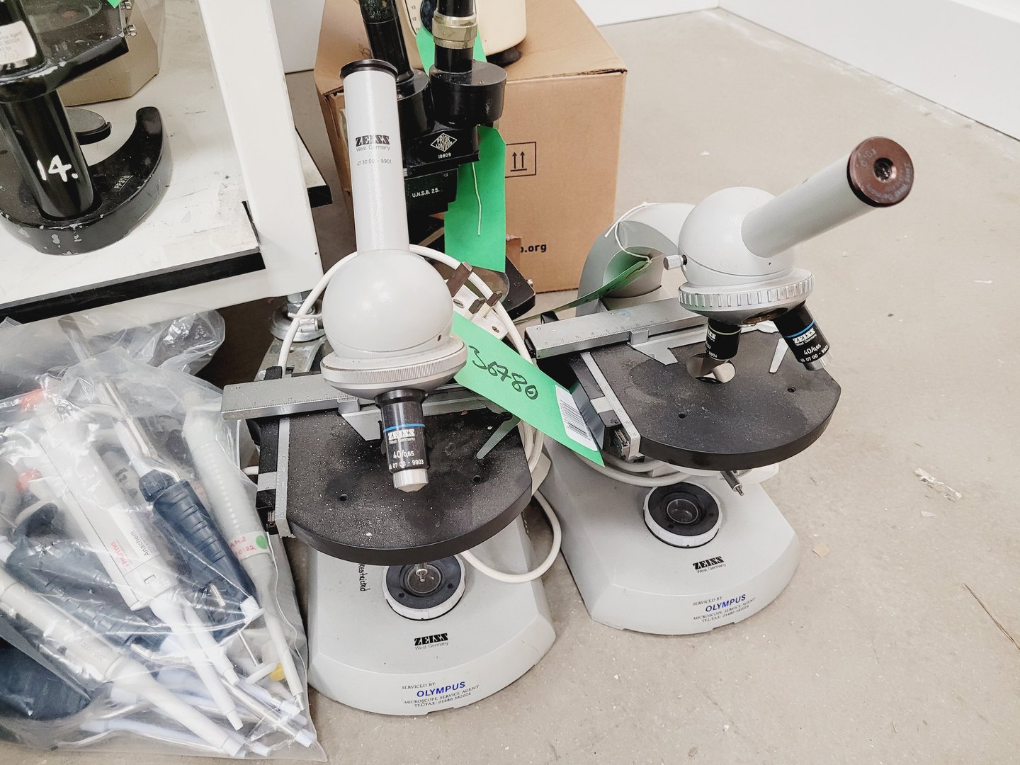 Image of Job lot of Mixed Laboratory Equipment - Microscopes - Pipettes -  Centrifuge Lab