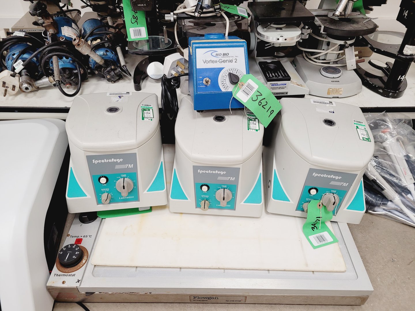 Image of Job lot of Mixed Laboratory Equipment - Microscopes - Pipettes -  Centrifuge Lab