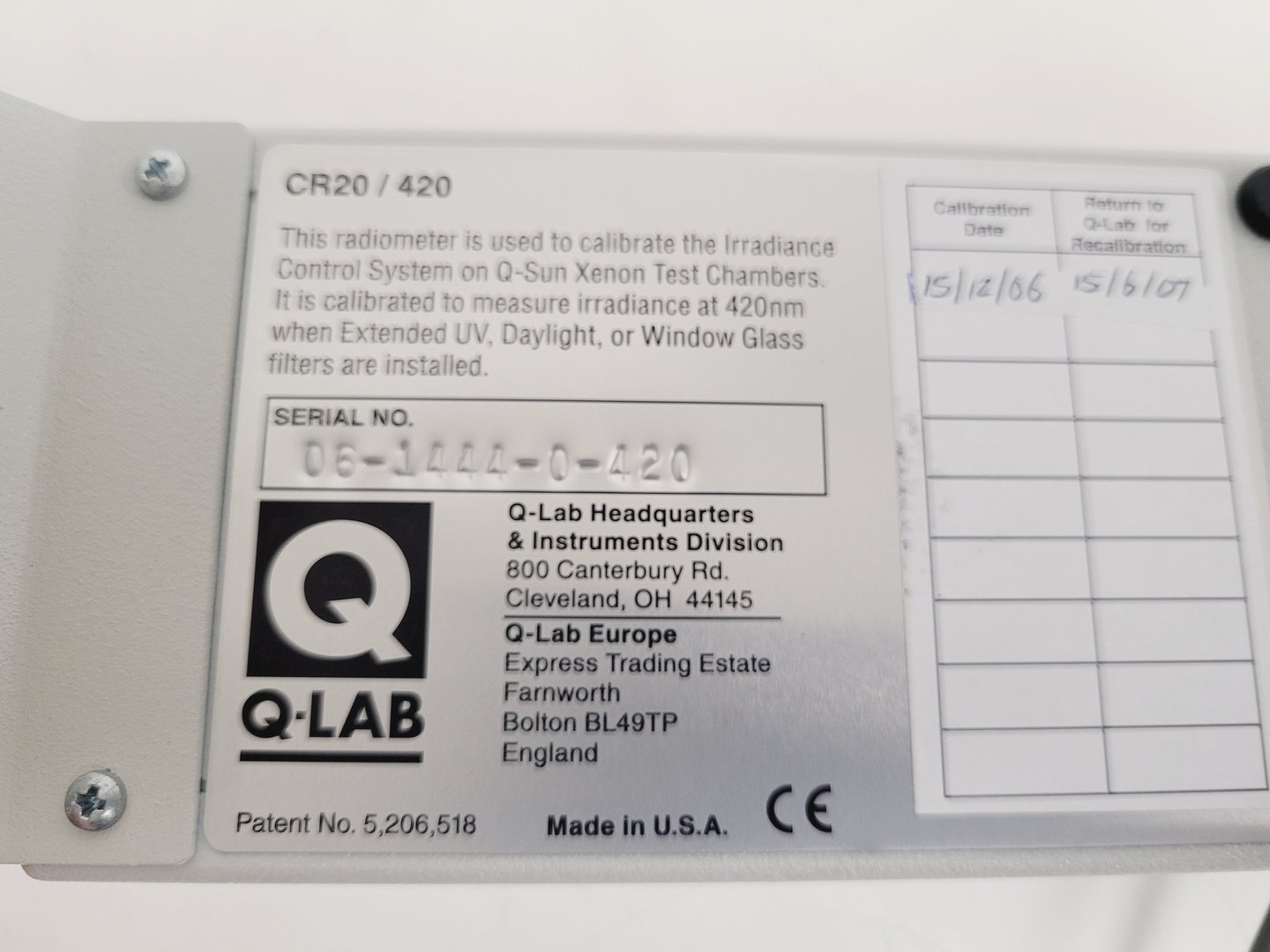Image of Q-Lab Q-Sun Xenon Test Chamber Xe-1-BC Lab Spares/Repairs