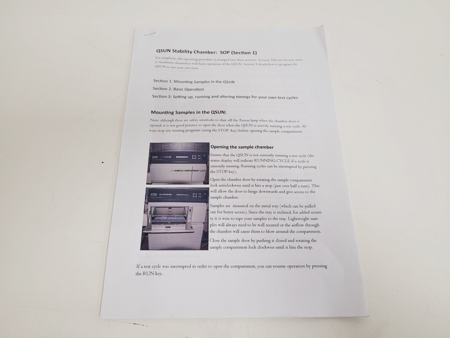 Image of Q-Lab Q-Sun Xenon Test Chamber Xe-1-BC Lab Spares/Repairs