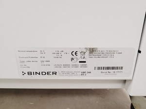 Thumbnail image of Binder KBF 240 Climate Chamber Lab