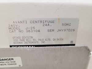 Thumbnail image of Beckman Avanti Model J-25 Refrigerated Centrifuge Lab