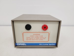 Thumbnail image of Oriel Arc Lamp with Arc Lamp Ignitor & 300-500W Xe & Hg Power Supply Faulty