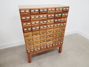 Thumbnail image of 15 x Wooden Drawer Ex-Laboratory Storage Cabinets Chests of Drawers