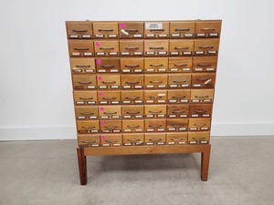 Thumbnail image of 15 x Wooden Drawer Ex-Laboratory Storage Cabinets Chests of Drawers