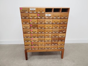 Thumbnail image of 15 x Wooden Drawer Ex-Laboratory Storage Cabinets Chests of Drawers