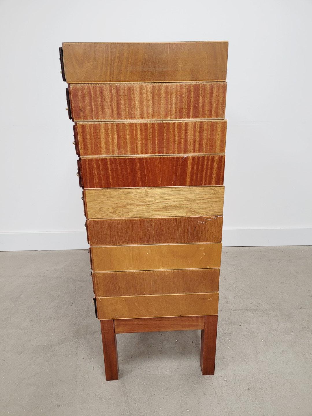 Image of 15 x Wooden Drawer Ex-Laboratory Storage Cabinets Chests of Drawers